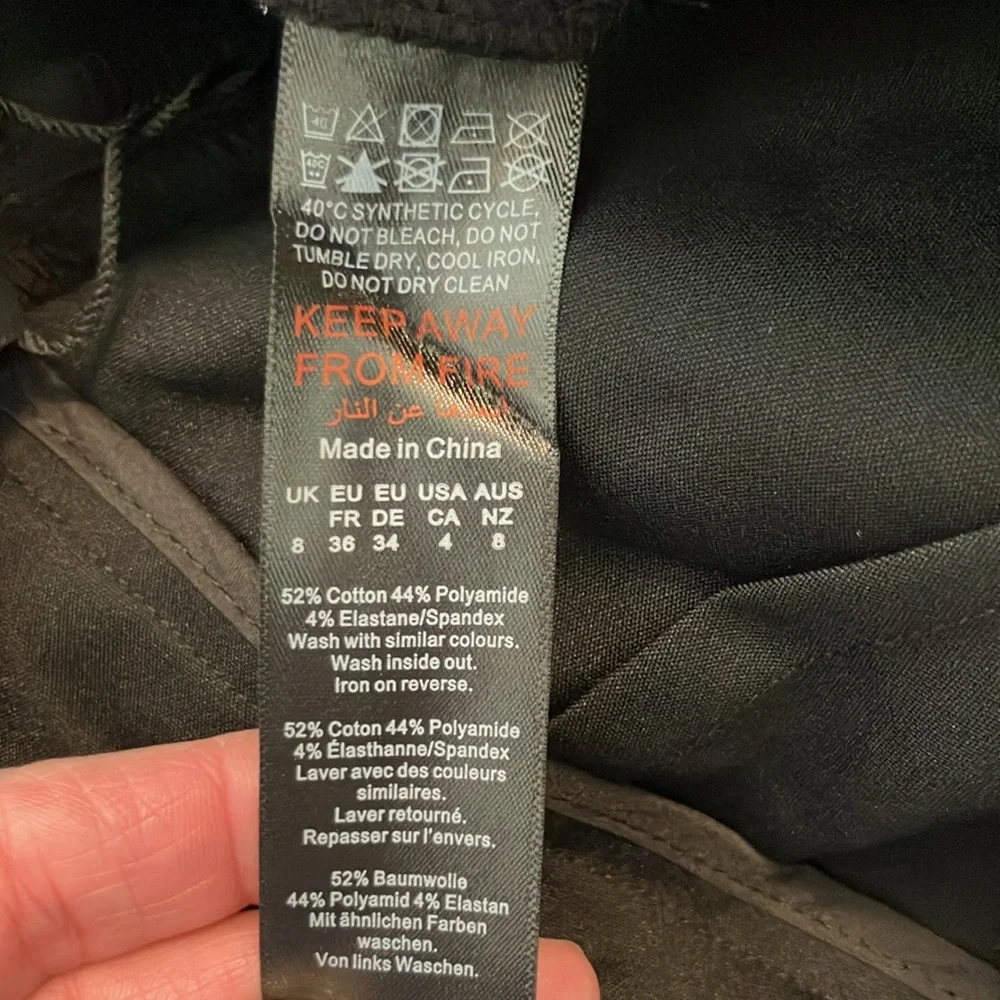 NWT Karen Millen Essential Techno Woven Trouser Black size 4 - Picture 8 of 8